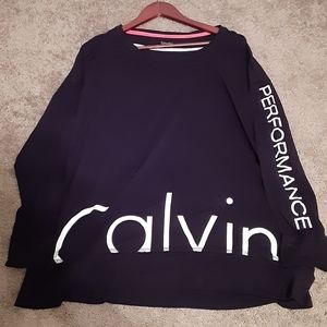 Calvin Klein performance Long Sleeve shirt, 3X, Black